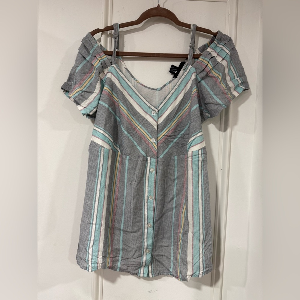NWT Ashley Stewart Multicolor Striped Top